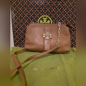 Tory Burch Brown Leather Crossbody Bag